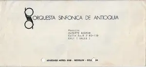 1987 - Carta de la Orquesta Sinfónica de Antioquia