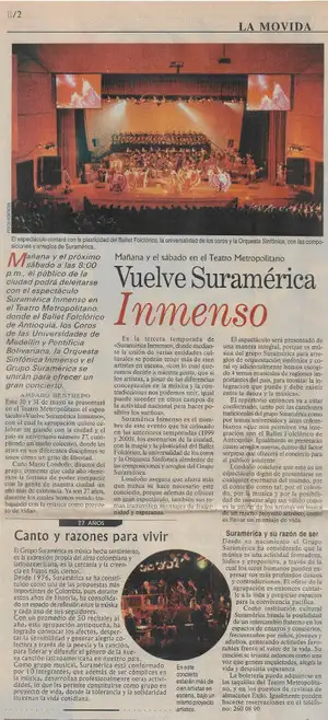 2001 Vuelve Suramérica Inmenso