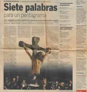 Siete Palabras nota de periódico