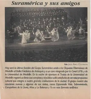 Suramérica y sus amigos nota de periódico