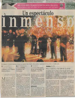 Un espectáculo inmenso Mayo de 2003