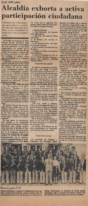 Nota de periódico - Alcadía Exhorta a activa participación ciudadana