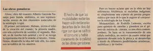 Nota de periódico sobre Aluna
